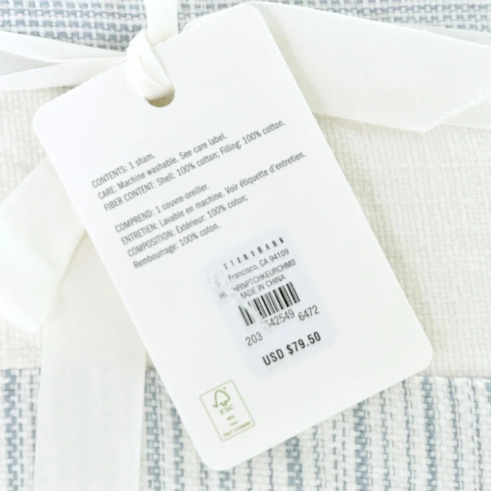 NWT Pottery Barn Hawthorn Handcrafted Patchwork Cotton Quilted Shams - (2) Euro